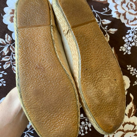 Summer | Vintage Liz Claiborne Canvas Flats, Natural & Jute Colour | 9M - Picture 8 of 13